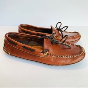 L.L Bean | leather double sole slippers, men’s 6